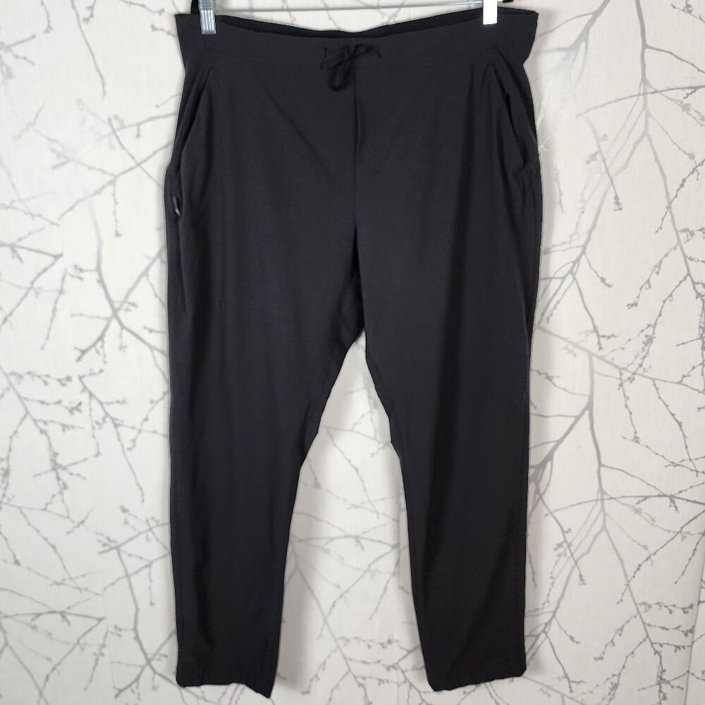 FWD Friday Black Stretch Knit Drawstring Commute Athletic Pants